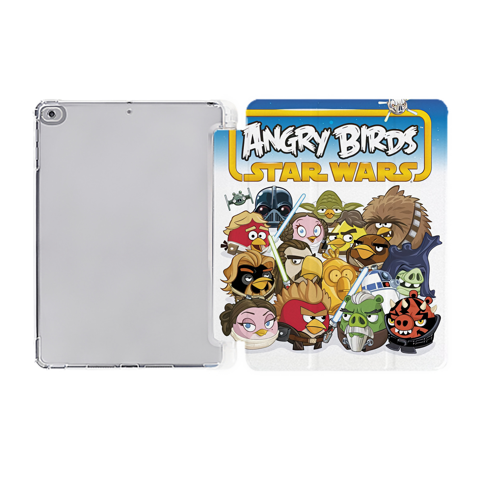 （画像用） Angry Birds アングリーバード IPad ケース ペン収納付き 三つ折りスタンド PUレザー×シリコン 対応機種9.5/10.5/10.9インチ